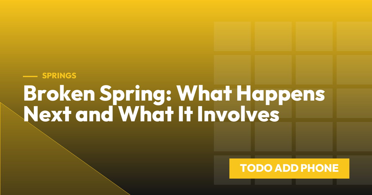 Broken Spring: What Happens Next and What It Involves