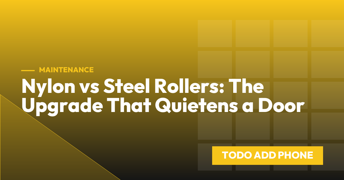 Nylon vs Steel Rollers: The Upgrade That Quietens a Door