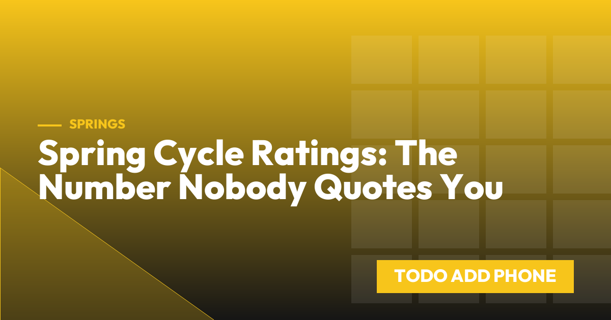 Spring Cycle Ratings: The Number Nobody Quotes You